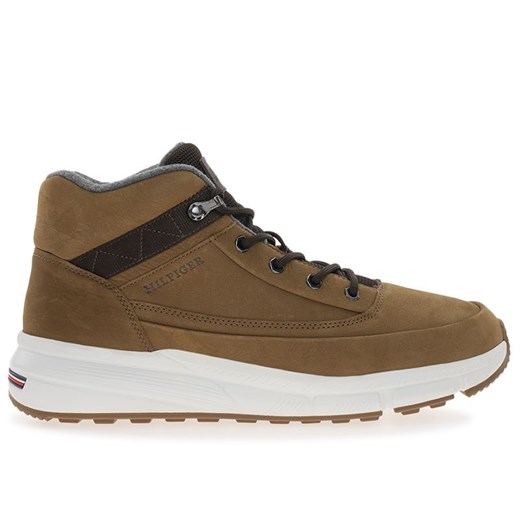 Buty Tommy Hilfiger Warm Nubuck Hybrid FM0FM05189-GWJ - brązowe ze sklepu streetstyle24.pl w kategorii Buty zimowe męskie - zdjęcie 175010538