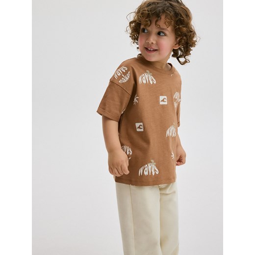 Reserved - Bawełniany t-shirt 3 pack - brązowy ze sklepu Reserved w kategorii T-shirty chłopięce - zdjęcie 175012016