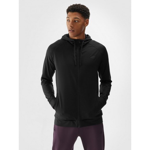 Męska bluza treningowa 4F 4FWAW24TFSWM403 - czarna ze sklepu Sportstylestory.com w kategorii Bluzy męskie - zdjęcie 175014189