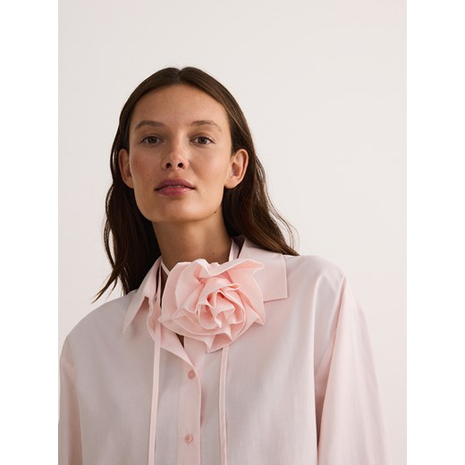 Reserved - Koszula z różą - pastelowy róż Reserved S Reserved