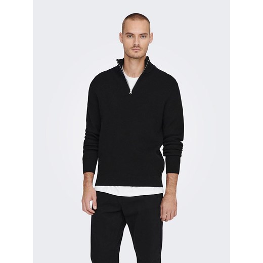 ONLY &amp; SONS Sweter w kolorze czarnym ze sklepu Limango Polska w kategorii Swetry męskie - zdjęcie 175020386