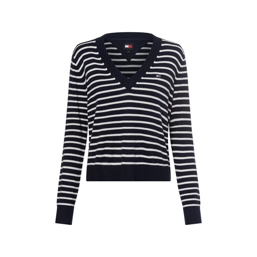 Tommy Jeans Sweter damski Kobiety drobna dzianina granatowy w paski ze sklepu vangraaf w kategorii Swetry damskie - zdjęcie 175022887