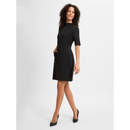 s.Oliver BLACK LABEL Sukienka damska shift Kobiety czarny jednolity ze sklepu vangraaf w kategorii Sukienki - zdjęcie 175022905