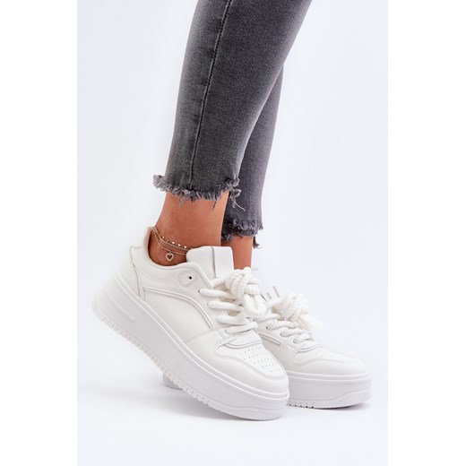 Sneakersy Damskie Eko Skóra Platforma Vhisper C2148 ze sklepu ZAZOO w kategorii Buty sportowe damskie - zdjęcie 175024675