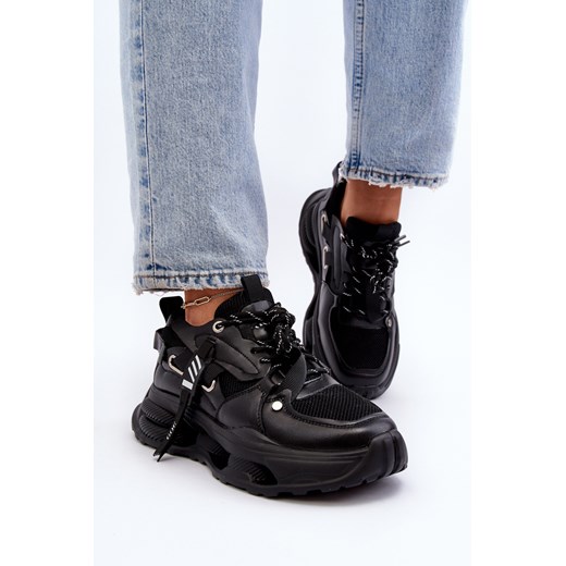 Sneakersy Damskie Czarne GOE NN2N4040 ze sklepu ZAZOO w kategorii Buty sportowe damskie - zdjęcie 175027368