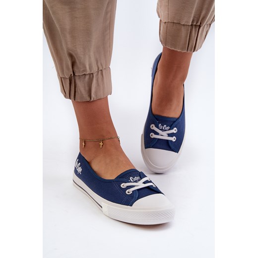 Trampki Tenisówki Damskie Granatowe Lee Cooper LCW-23-31-1789L ze sklepu ZAZOO w kategorii Trampki damskie - zdjęcie 175028075