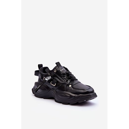 Buty Sportowe Sneakersy Damskie Czarne GOE MM2N4014 ze sklepu ZAZOO w kategorii Buty sportowe damskie - zdjęcie 175028447