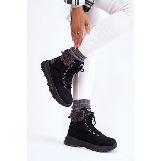 Botki Trapery Ocieplane Lee Cooper LCJ-22-44-1362 Czarne ze sklepu ZAZOO w kategorii Workery damskie - zdjęcie 175032738