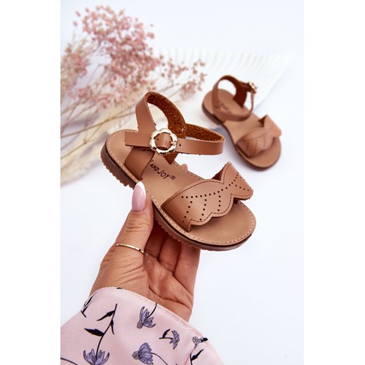 Sandały Klasyczne Dziecięce Brązowe Izzy ze sklepu ZAZOO w kategorii Buciki niemowlęce - zdjęcie 175032909