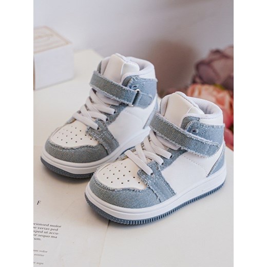 Buty Sportowe Dziecięce Jeansowe Biało-Niebieskie Milara 106-1E ze sklepu ZAZOO w kategorii Buciki niemowlęce - zdjęcie 175039938