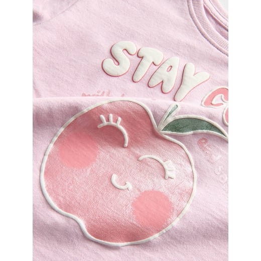 Reserved - T-shirt z nadrukiem - pastelowy róż Reserved 80 (9-12 m.) Reserved