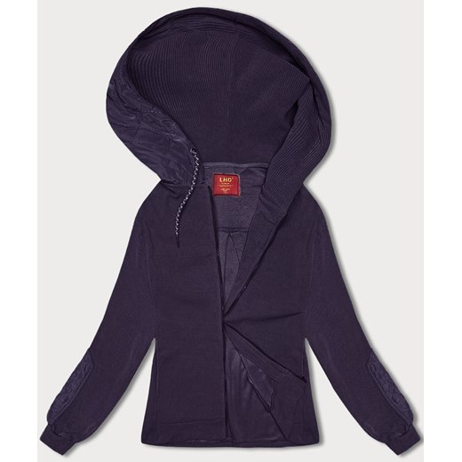 Bluza w prążki damska fioletowy (AMG-311) ze sklepu goodlookin.pl w kategorii Bluzy damskie - zdjęcie 175043186