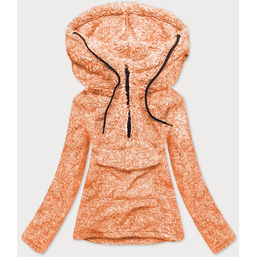 Pluszowa damska bluza melanż pomarańczowa (HH008-48) ze sklepu goodlookin.pl w kategorii Bluzy damskie - zdjęcie 175043499