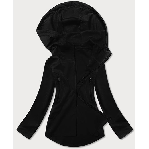 Bluza z asymetrycznym dołem czarna (hd153-01) ze sklepu goodlookin.pl w kategorii Bluzy damskie - zdjęcie 175045547
