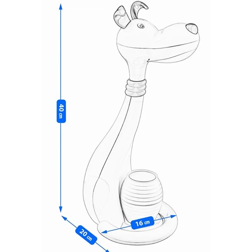 Dziecięca lampka na biurko z przybornikiem piesek - Malisso-M006 Lumes One Size Edinos.pl