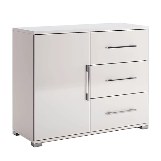 Biała nowoczesna komoda 100 cm T4-G26 ze sklepu Edinos.pl w kategorii Komody - zdjęcie 175047976