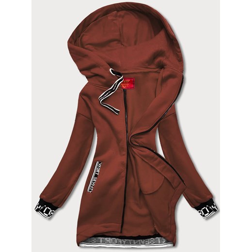 Sportowa bluza damska brązowa (amg-36) ze sklepu goodlookin.pl w kategorii Bluzy damskie - zdjęcie 175049897