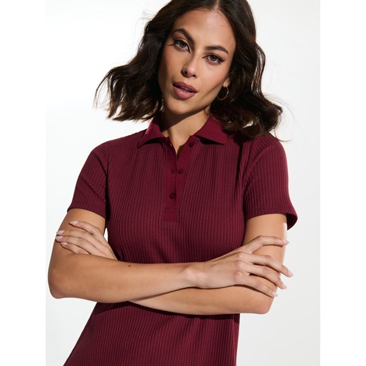 Sinsay - Sukienka polo - czerwony Sinsay M Sinsay