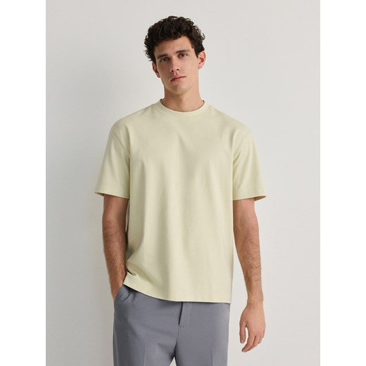 Reserved - T-shirt boxy - limonkowy Reserved XXL promocyjna cena Reserved