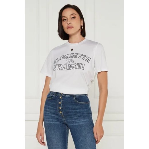 Elisabetta Franchi T-shirt | Regular Fit ze sklepu Gomez Fashion Store w kategorii Bluzki damskie - zdjęcie 175054656