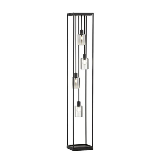 FISCHER &amp; HONSEL Lampa stojąca &quot;Isko&quot; w kolorze czarnym - 22 x 122,5 x 22 cm ze sklepu Limango Polska w kategorii Oświetlenie - zdjęcie 175056949