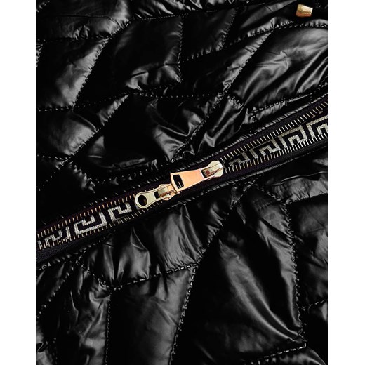 Kurtka damska z ozdobnym pikowaniem czarna (b8092-1) Goodlookin.pl XXL (44) goodlookin.pl