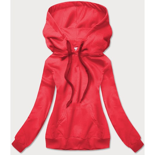 Cienka damska bluza z kapturem czerwona (wb11001-18) ze sklepu goodlookin.pl w kategorii Bluzy damskie - zdjęcie 175058066