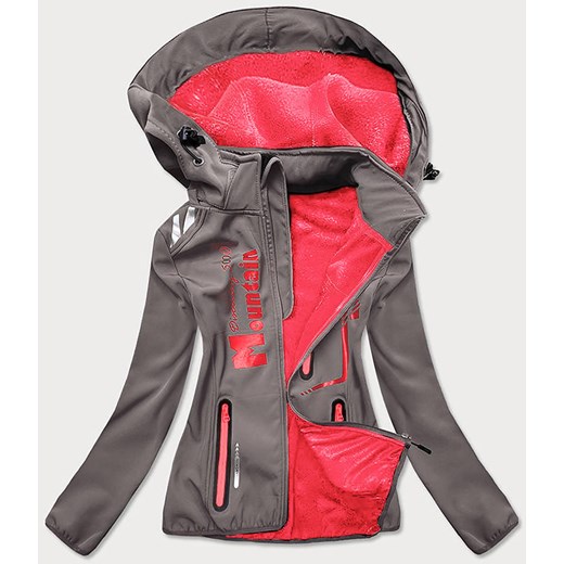 Damska kurtka softshell grafit-róż (hh030) ze sklepu goodlookin.pl w kategorii Kurtki damskie - zdjęcie 175058169