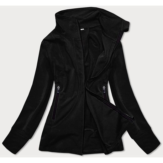 Damska bluza ze stójką czarna (hd150-01) ze sklepu goodlookin.pl w kategorii Bluzy damskie - zdjęcie 175058289