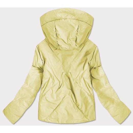 Krótka asymetryczna kurtka damska żółta (0955#) Goodlookin.pl XXL (44) okazja goodlookin.pl