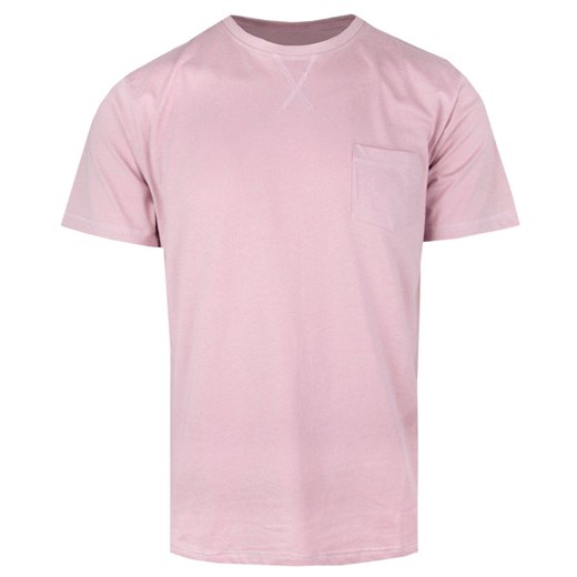Męski T-Shirt (Koszulka) z Kieszonką, Bez Nadruku - Brave Soul - Pudrowy Róż TSBRSSS24ARKHAMpowderpink ze sklepu JegoSzafa.pl w kategorii T-shirty męskie - zdjęcie 175060689