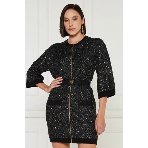 Elisabetta Franchi Sukienka z paskiem | z dodatkiem wełny ze sklepu Gomez Fashion Store w kategorii Sukienki - zdjęcie 175065919