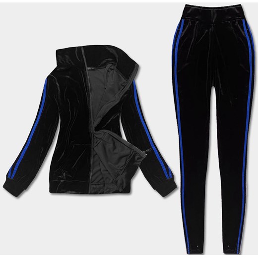 Sportowy komplet z legginsami czarny-granat (YP-9967) ze sklepu goodlookin.pl w kategorii Dresy damskie - zdjęcie 175067169