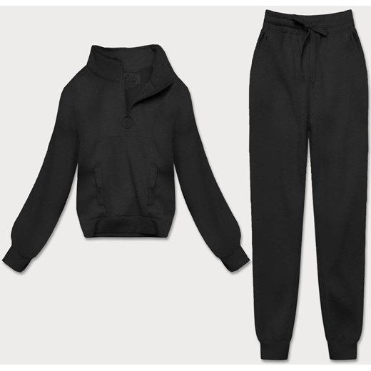Dres damski bluza ze stójką + spodnie czarny (8c70-3) ze sklepu goodlookin.pl w kategorii Dresy damskie - zdjęcie 175067606