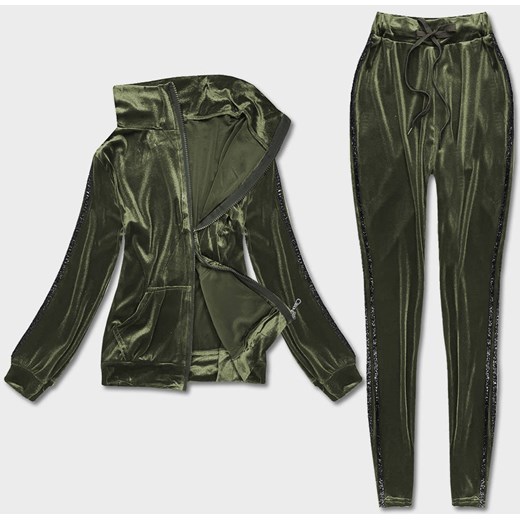 Komplet bluza + legginsy zielony (YP-9968) ze sklepu goodlookin.pl w kategorii Dresy damskie - zdjęcie 175067629