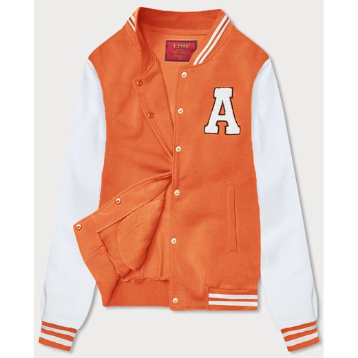Damska bluza typu college pomarańczowa (AMG-57) ze sklepu goodlookin.pl w kategorii Bluzy damskie - zdjęcie 175068016
