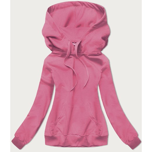 Cienka damska bluza kangurka brudny róż (W06-19-1) ze sklepu goodlookin.pl w kategorii Bluzy damskie - zdjęcie 175068096