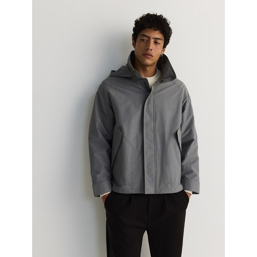 Reserved - Gładka kurtka z kapturem - zielony Reserved XL Reserved