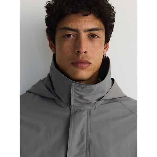 Reserved - Gładka kurtka z kapturem - zielony Reserved XL Reserved