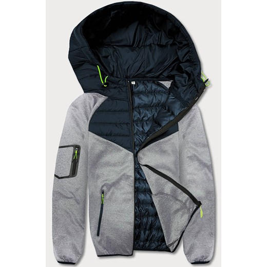 Męska kurtka-bluza granat-szary (8M905-215) ze sklepu goodlookin.pl w kategorii Kurtki męskie - zdjęcie 175075909