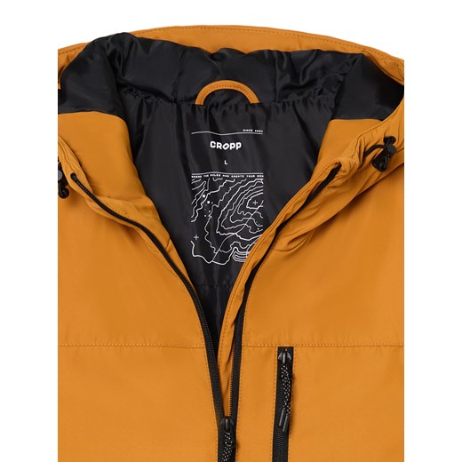 Cropp - Miodowa kurtka basic z kapturem - brązowy Cropp L Cropp