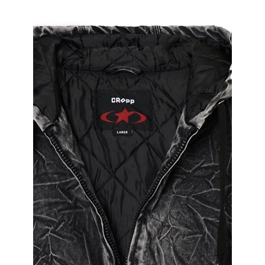 Cropp - Kurtka bomber typu hoodie - czarny Cropp S Cropp