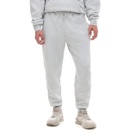 Cropp - Melanżowe dresowe joggery - jasny szary Cropp L Cropp