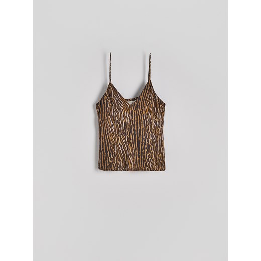 Reserved - Top na ramiączkach z wiskozy - wielobarwny Reserved S Reserved