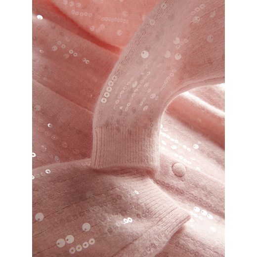 Reserved - Kardigan z cekinami - różowy Reserved S Reserved