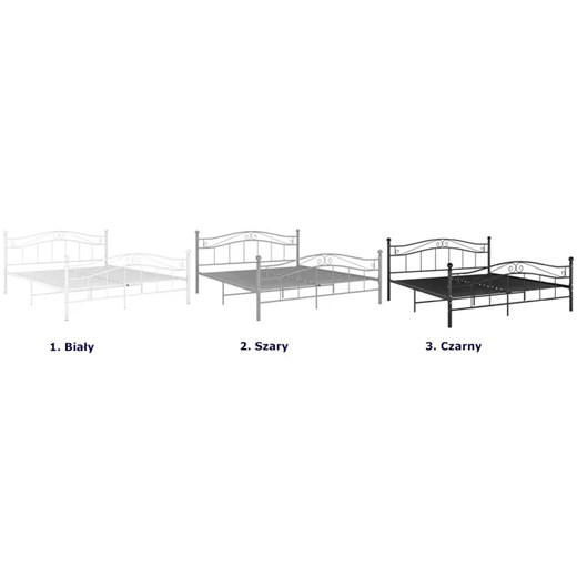 Szare metalowe łózko loftowe 200x200 cm - Zaxter Elior One Size Edinos.pl