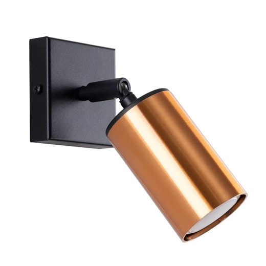 Kinkiet z ruchomym reflektorkiem czarny + miedź - A576-Wezo Lumes One Size Edinos.pl