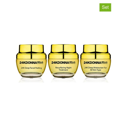 Donna Bella 3-częściowy zestaw &quot;Coffret 24K Daily Routine&quot; - 3x 50 ml ze sklepu Limango Polska w kategorii Zestawy kosmetyków do twarzy - zdjęcie 175080606