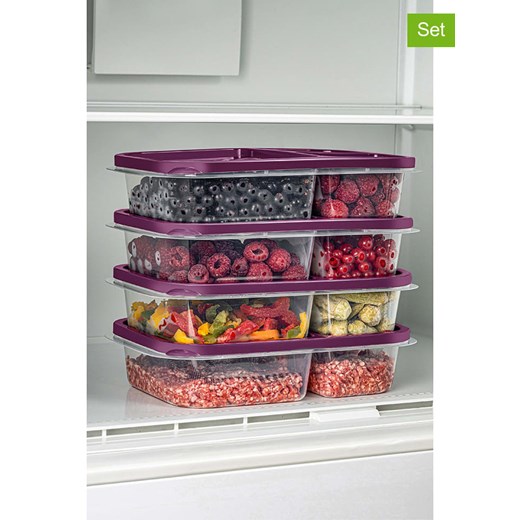 Violeta Home Pojemniki (4 szt.) w kolorze fioletowym - 24 x 15 x 5 cm ze sklepu Limango Polska w kategorii Pojemniki kuchenne - zdjęcie 175080987