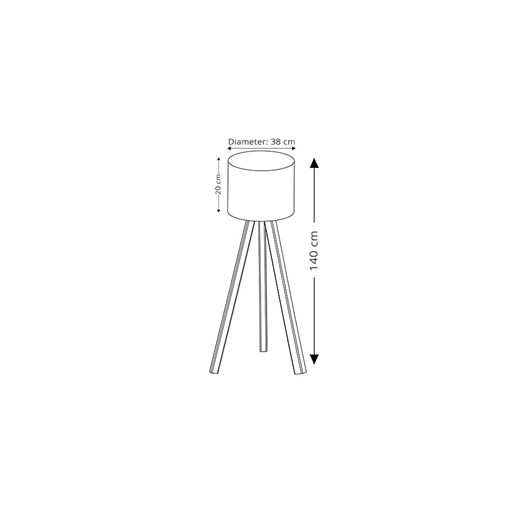 ABERTO DESIGN Lampa stojąca w kolorze beżowym - wys. 140 x Ø 38 cm Aberto Design onesize wyprzedaż Limango Polska